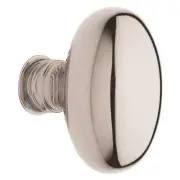 Baldwin 5025055MR Estate Egg Knob Set Less Roses Polished Nickel Pair