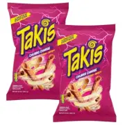 Takis CHURRO Charge Non-Spicy Rolled Tortilla Chips Cinnamon Sugar 9.9Oz. 2 Bags