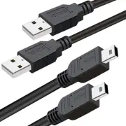 SCOVEE PS3 Controller Charger Cord, 【2 Pack 10ft】