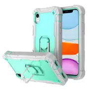 MCC Stylish Shockproof iPhone XR Case Cover Apple iPhoneXR Heavy Duty [Grey+Light Blue]