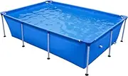 JLeisure Avenli 8.5 Feet x 6 Feet x 2 Feet Rectangular Above Ground Framed Outdoor Backyard Swimming Pool for Adults and Kids, Blue