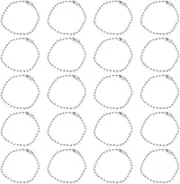 sourcing map 30Pcs 5 Inch Ball Bead Chain, Metal Ball Chain with Connectors for Keychain Hanging Ornament Tag Jewelry Necklace Christmas Decoration,Silver
