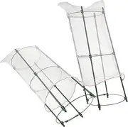 FONDOTIN 2 Sets Seedling Protector Plant Cage Protector Tomato Cage Support Netting Plant Supports Net Garden Trellis Trellis Garden Stakes Stakes Outdoor Indoor Climbing Tomato Iron Green