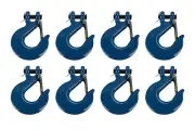 8x 3/8" Chain Slip Safety Latch Hook Clevis Rigging Tow Winch Trailer Grade 70