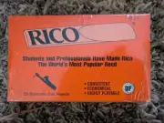 Rico Orange Box Baritone Saxophone Reeds 2.5 Strength 25 Count Sealed NOS