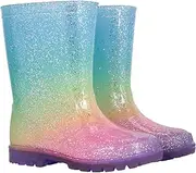 [Mountain Warehouse] Splash Junior Kids Flashing Lights Wellies - Childrens Wellington Boots, Light Up Soles Shoes, Easy Clean Summer Walking Shoes -Ideal Rain Boots