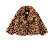 NWT MSRP $70 Cotton-On Dixie Leopard Faux Fur Chiara Leopard Jacket 1-2T