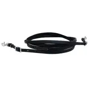 HILASON Western Horse Biothane Leather Headstall Breast Collar Rein Black |