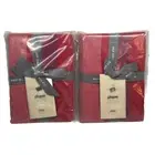 West Elm Dyed Cotton Modern Plaid Red Set of Two 26" Euro Pillow Shams