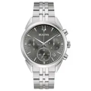 Bulova Classic Men's 46mm Wilton Quartz Chronograph Sapphire Crystal SS Watch