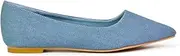 [Generic] Womens Flat Slip On Casual Pumps Ladies Pointed Toe Ballet Work Shoes Size 3-8