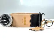 Genuine Leather Strop & Sharpening Leather Paste Balm for Straight Razor Knife