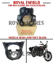 Royal Enfield "NACELLE HEADLAMP, MATT BLACK" For New Classic 350 Stealth Black