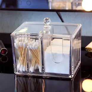 『現貨599免運』壓克力桌面收納盒化妝棉收納盒棉花棒盒化妝棉盒子化妝品收納盒透明收納盒