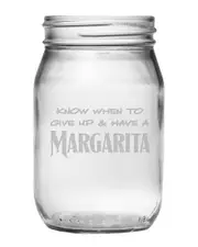 Susquehanna Glass Set of Four 16oz Have a Margarita Drinking Jar