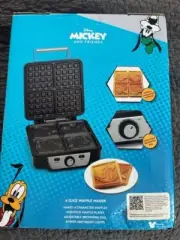 Disney Mickey and Friends 4 slice non stick waffle maker new in box
