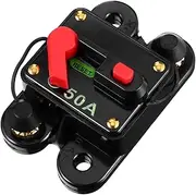 ULTECHNOVO Pcs Auto Resettable Circuit Breaker for Car Audio System Fuse Block Manual Automatic Switch Alloy for Enhanced Safety