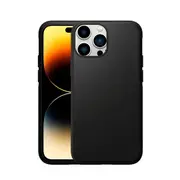 iPhone 14 Liquid Silicone Case Cover - Washable, Shock-Proof, Drop-Resistant, Ultra-Soft, Scratch-Free, Durable - Black