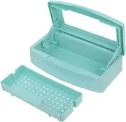 SHERCHPRY Nail Art Tool Tray Storage Case Durable Manicure Cleaning Box with Window Design for Nail Tools Eyelash Tweezers Lightweight Portable for Home Professional Use