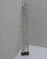 Vintage Mid Century Modern Lucite Acrylic Clear Taper Candle Flecks