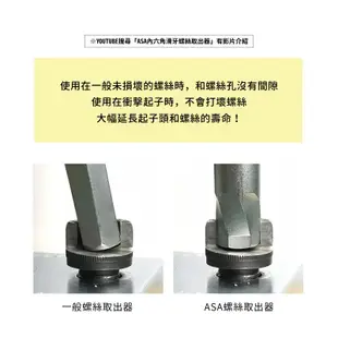 台灣製ASA【內六角滑牙螺絲取出器 HB-156】通用起子頭 崩牙救星 退牙 滑牙神器 斷頭螺絲拆除器