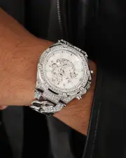 [GUESS MAINLINE] Guess Mainline Baron Silver Watch Silver - Size ONE ONE Silver