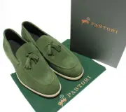 Pastori NWB Quintillius Suede Loafers / Drivers Size 44.5 US 11.5 in Agave Green