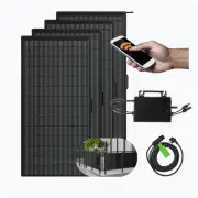 [EU Direct] LANPWR 4*180W Flexible Solar Panel + 800W Solar Inverter Kit With Smart App, 2M Socket Cable, for Balcony Po