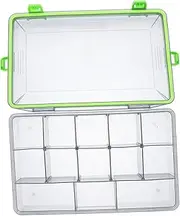 YARNOW 1Pc Double Fishing Tackle Storage Box Multifunctional Lure Tray Case Durable Organizer for Fishing Tools Easy to Clean for Fishing