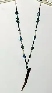 Beaded Necklace ANTLER TURTLES & BIRDS Tribal OA Regalia Pow Wow N299