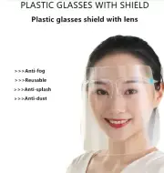 Face Shield Clear Mask with Lents Anti-fog Anti-dust Anti-Splash Reusable