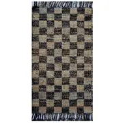 Natural Handwoven Jute Rug-Santa Cruz 1131-Black Natural-80x150cm