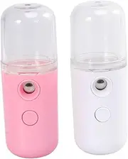 Minkissy Facial Cold Spray Beauty Instrument 2pcs 30ml Sprayer Handheld Face Mist Humidifier Nano Atomization
