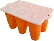 Makers for The Freezer - Kids Molds | 6-Cavity Reusable Silicone Soft Tray Holder Mould for Baby Feeding Snack Breastmilk Fruit Cake Yogurt Freezing