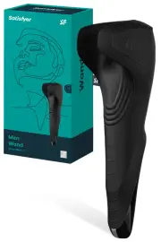 Satisfyer Men Wand 7.9" Vibrating Masturbator with Flex Wings