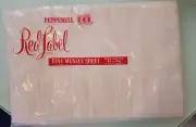 NIP Pepperell Red Label white pink Stripe Fine Muslin flat sheet 81x108in
