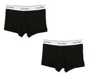 Calvin Klein Men's NB1541-001 Modern Cotton Stretch 2-Pack Low Rise Trunks L