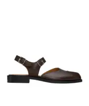 Logo shoes with bare heels 35,36,36.5 Black