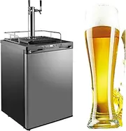 Double-Head Beer Machine, 170L Commercial Draft Beer Machine Mini Refrigerator with Adjustable Flow Control, Temperature Range: -5~25°C, for Home, Bar or Barbecue, Restaurant