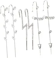 [SHERCHPRY] Unique Rhinestones Ear Hook Earrings Non Piercing Ear Clip for Women Fashion Jewelry for Birthday Christmas