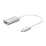 [XC-103-SV] 15cm USB Type-C USB-C to DisplayPort Adapter Cable Aluminum 4K@60Hz Silver