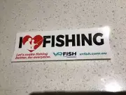 FISHING STICKER, BAITS LURES RODS LINES, BOATS BOATING CAR TRUCK BOAT ENGINE