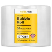 Bubble Cushioning Wrap Padding Roll 3/16" Small Bubble 12"x72ft Perforated