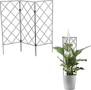 Namzi Garden Trellis for Climbing Plants, Iron Lattice Fence Plant Support Frame for Cucumber,Clematis,Rose Vines,Ivy