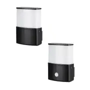 Modern LED Outdoor Wall Light with/without PIR Sensor 10W 3000K in Black Superlux Lighting - LH5101-BL, LHS5102-BL