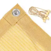 Shatex Shade Cloth 192"x144" Sunblock Fabric Cut Edge+Grommet UV Resistant Beige
