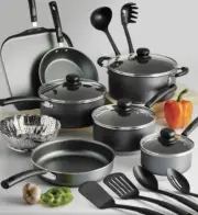 Kitchen Cookware Non -Stick 18 Piece Steel Set