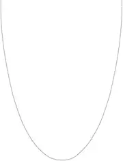 [JewelryWeb] 14ct White Gold 0.85mm Square Triple Wire Wheat Chain Necklace Lobster Lock Closure Jewelry Gifts for Women - Length Options: 41 46 51