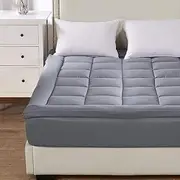 DreamZ Mattress Protector Topper Bamboo Charcoal Pillowtop Mat Pad Cover King
