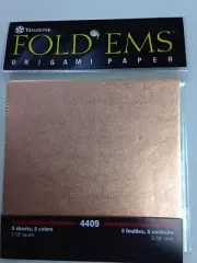 Yasutomo Fold'Ems Copper Metallic Asst. - 4409 - 5-7/8" square - 5 sheets - NEW